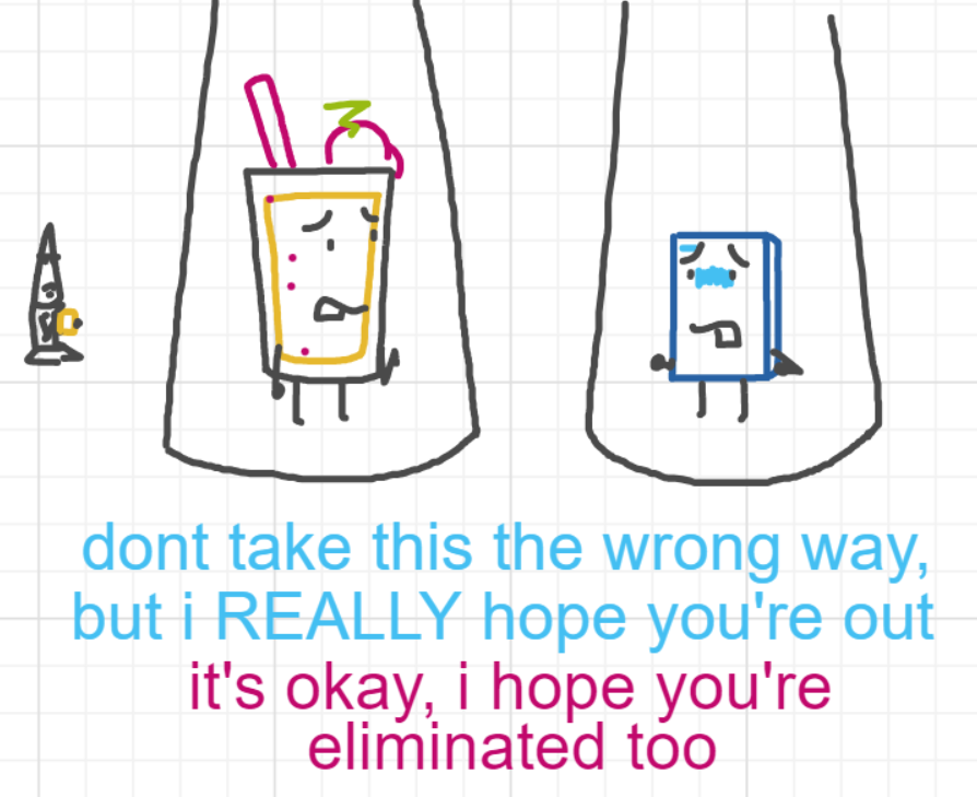 A panel from Running Duos, episode four of the Board Boards object show by Furretwalk/WalkingFurret.